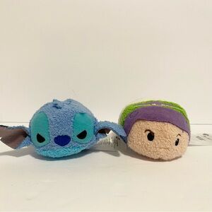 Disney Tsum Tsum Plush Stitch Buzz Lightyear Mini Stuffed Animal Toy Toys 3”